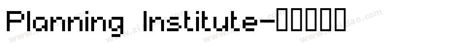 Planning Institute字体转换